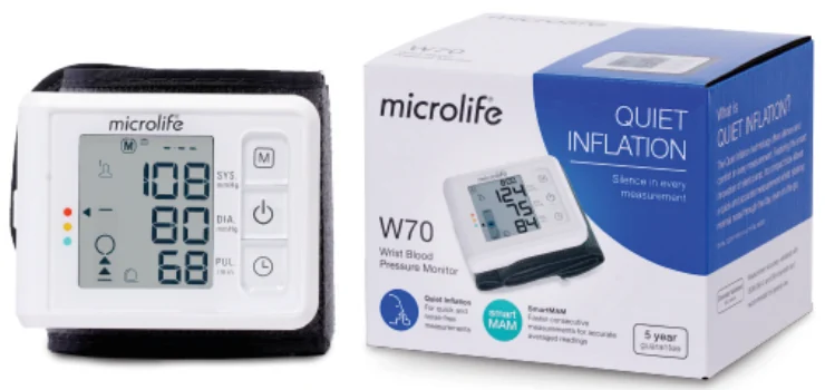 Máy đo huyết áp cổ tay Microlife W70